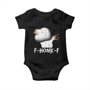 Silly Goose Meme Baby Onesie Retro F-Honk-F Funny Farm Animal TS10 Black Print Your Wear