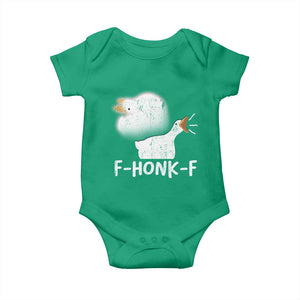 Silly Goose Meme Baby Onesie Retro F-Honk-F Funny Farm Animal TS10 Irish Green Print Your Wear