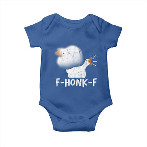Silly Goose Meme Baby Onesie Retro F-Honk-F Funny Farm Animal TS10 Royal Blue Print Your Wear
