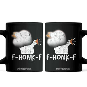 Silly Goose Meme Coffee Mug Retro F-Honk-F Funny Farm Animal TS10 Black Print Your Wear