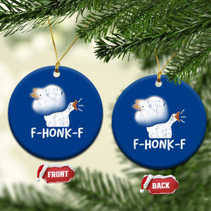 Silly Goose Meme Ceramic Ornament Retro F-Honk-F Funny Farm Animal TS10 1pc Blue Print Your Wear