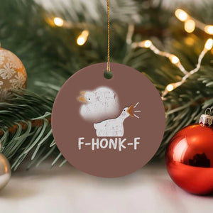 Silly Goose Meme Ceramic Ornament Retro F-Honk-F Funny Farm Animal TS10 1pc Mocha Print Your Wear
