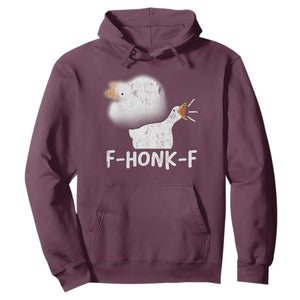 Silly Goose Meme Hoodie Retro F-Honk-F Funny Farm Animal TS10 Maroon Print Your Wear