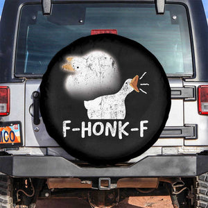 Silly Goose Meme Spare Tire Cover Retro F-Honk-F Funny Farm Animal TS10 No hole Black Print Your Wear
