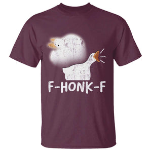 Silly Goose Meme T Shirt Retro F-Honk-F Funny Farm Animal TS10 Maroon Print Your Wear