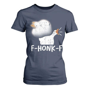 Silly Goose Meme T Shirt For Women Retro F-Honk-F Funny Farm Animal TS10 Navy Print Your Wear