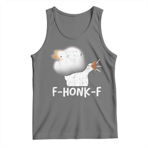 Silly Goose Meme Tank Top Retro F-Honk-F Funny Farm Animal TS10 Black Heather Print Your Wear