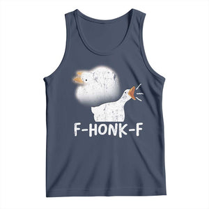 Silly Goose Meme Tank Top Retro F-Honk-F Funny Farm Animal TS10 Navy Print Your Wear