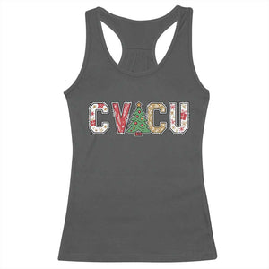 Christmas CVICU Nurse Racerback Tank Top Cardiovascular Intensive Care Unit Cardiac Nurse TS10 Dark Heather Print Your Wear