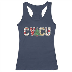 Christmas CVICU Nurse Racerback Tank Top Cardiovascular Intensive Care Unit Cardiac Nurse TS10 Navy Print Your Wear