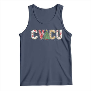 Christmas CVICU Nurse Tank Top Cardiovascular Intensive Care Unit Cardiac Nurse TS10 Navy Print Your Wear