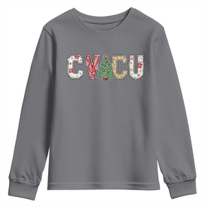 Christmas CVICU Nurse Youth Sweatshirt Cardiovascular Intensive Care Unit Cardiac Nurse TS10 Charcoal Print Your Wear