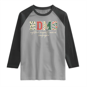 Sonographer Christmas Raglan Shirt RDMS Ultrasound Tech Technologist Gift TS10 Sport Gray Black Print Your Wear
