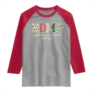 Sonographer Christmas Raglan Shirt RDMS Ultrasound Tech Technologist Gift TS10 Sport Gray Red Print Your Wear
