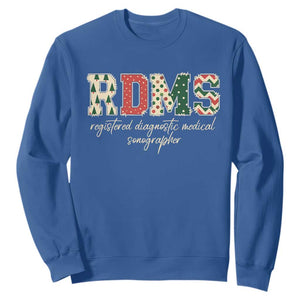 Sonographer Christmas Sweatshirt RDMS Ultrasound Tech Technologist Gift TS10 Royal Blue Print Your Wear