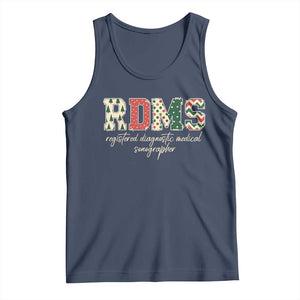 Sonographer Christmas Tank Top RDMS Ultrasound Tech Technologist Gift TS10 Navy Print Your Wear