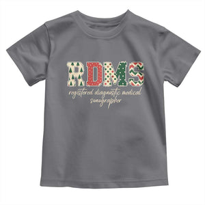 Sonographer Christmas Toddler T Shirt RDMS Ultrasound Tech Technologist Gift TS10 Charcoal Print Your Wear