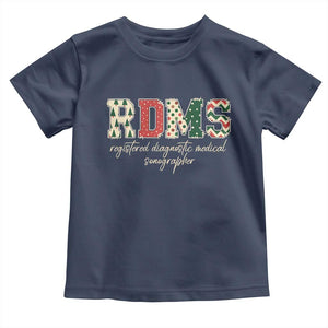 Sonographer Christmas Toddler T Shirt RDMS Ultrasound Tech Technologist Gift TS10 Navy Print Your Wear