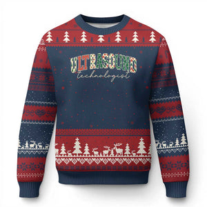 Xmas Ultrasound Technologist Ugly Christmas Sweater Sonographer Sonography Student Gift TS10 Navy Red Print Your Wear