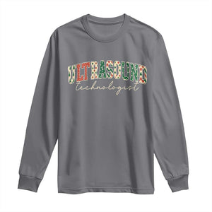 Christmas Ultrasound Technologist Long Sleeve Shirt Sonographer Sonography Student Gift TS10 Charcoal Print Your Wear