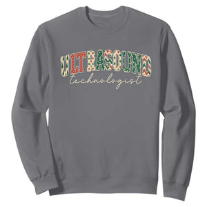 Christmas Ultrasound Technologist Sweatshirt Sonographer Sonography Student Gift TS10 Charcoal Print Your Wear