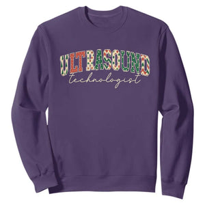 Christmas Ultrasound Technologist Sweatshirt Sonographer Sonography Student Gift TS10 Purple Print Your Wear