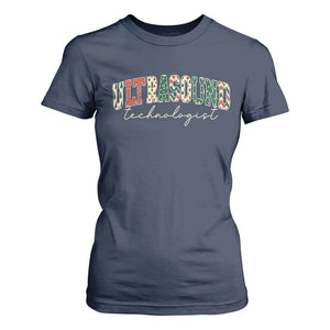 Christmas Ultrasound Technologist T Shirt For Women Sonographer Sonography Student Gift TS10 Navy Print Your Wear