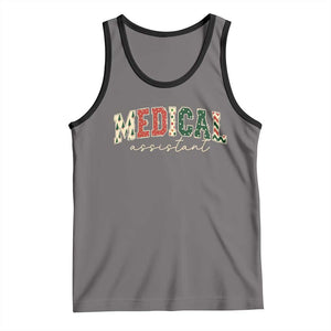 Christmas Medical Assistant Tank Top MA Nurse Grad Gift TS10 Deep Heather Black Print Your Wear