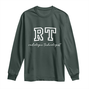Radiology Technologist Long Sleeve Shirt RT Xray Rad Tech Gift TS10 Dark Forest Green Print Your Wear