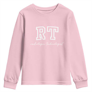 Radiology Technologist Youth Sweatshirt RT Xray Rad Tech Gift TS10 Light Pink Print Your Wear