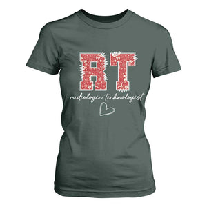 Christmas Radiology T Shirt For Women RT Xray Rad Tech Gift TS10 Dark Forest Green Print Your Wear