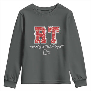 Christmas Radiology Youth Sweatshirt RT Xray Rad Tech Gift TS10 Dark Heather Print Your Wear