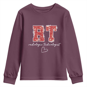 Christmas Radiology Youth Sweatshirt RT Xray Rad Tech Gift TS10 Maroon Print Your Wear
