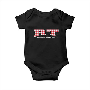 Christmas Radiology Technologist Baby Onesie Buffalo Plaid RT Rad Tech Gift TS10 Black Print Your Wear
