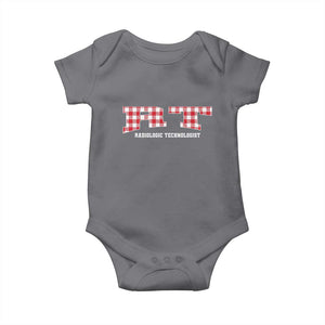 Christmas Radiology Technologist Baby Onesie Buffalo Plaid RT Rad Tech Gift TS10 Charcoal Print Your Wear