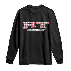 Christmas Radiology Technologist Long Sleeve Shirt Buffalo Plaid RT Rad Tech Gift TS10 Black Print Your Wear