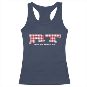 Christmas Radiology Technologist Racerback Tank Top Buffalo Plaid RT Rad Tech Gift TS10 Navy Print Your Wear