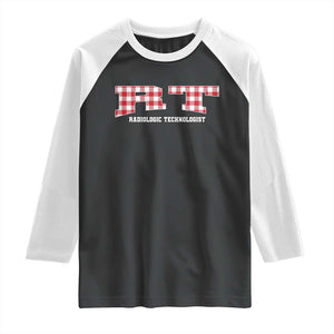 Christmas Radiology Technologist Raglan Shirt Buffalo Plaid RT Rad Tech Gift TS10 Black White Print Your Wear