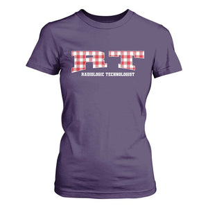 Christmas Radiology Technologist T Shirt For Women Buffalo Plaid RT Rad Tech Gift - Print Your Wear