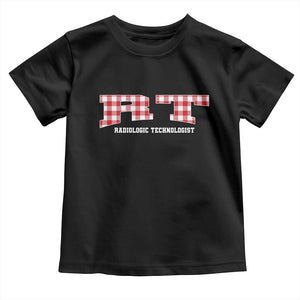 Christmas Radiology Technologist Toddler T Shirt Buffalo Plaid RT Rad Tech Gift TS10 Black Print Your Wear