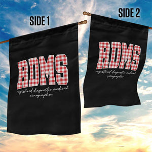 Christmas RDMS Garden Flag Buffalo Plaid Sonographer Ultrasound Tech Gift TS10 Print Your Wear
