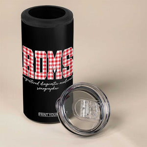 Christmas RDMS 4 in 1 Can Cooler Tumbler Buffalo Plaid Sonographer Ultrasound Tech Gift - Print Your Wear