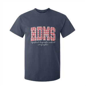 Christmas RDMS T Shirt For Kid Buffalo Plaid Sonographer Ultrasound Tech Gift TS10 Navy Print Your Wear