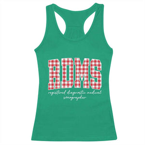Christmas RDMS Racerback Tank Top Buffalo Plaid Sonographer Ultrasound Tech Gift TS10 Irish Green Print Your Wear