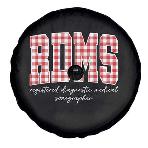 Christmas RDMS Spare Tire Cover Buffalo Plaid Sonographer Ultrasound Tech Gift TS10 Print Your Wear
