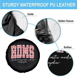Christmas RDMS Spare Tire Cover Buffalo Plaid Sonographer Ultrasound Tech Gift TS10 Print Your Wear