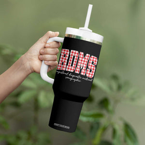 Christmas RDMS Tumbler With Handle Buffalo Plaid Sonographer Ultrasound Tech Gift - Print Your Wear