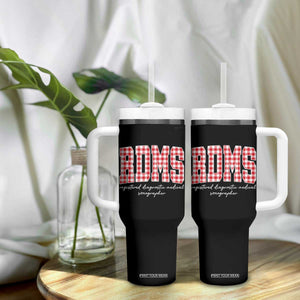 Christmas RDMS Tumbler With Handle Buffalo Plaid Sonographer Ultrasound Tech Gift TS10 Print Your Wear