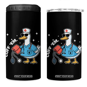 Goose Nurse 4 in 1 Can Cooler Tumbler Cuff Em Cute Nursing Graduation Gift TS10 One Size: 16 oz Black Print Your Wear