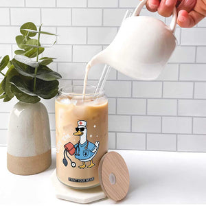 Goose Nurse Glass Can Cuff Em Cute Nursing Graduation Gift TS10 Print Your Wear